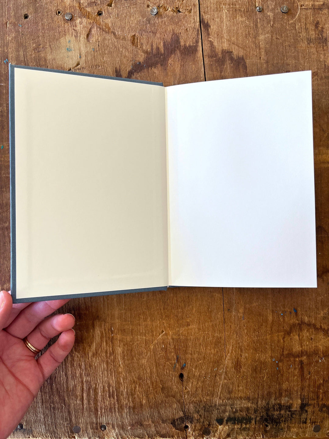 Foil Stamped Linen Journal: Denim Blue