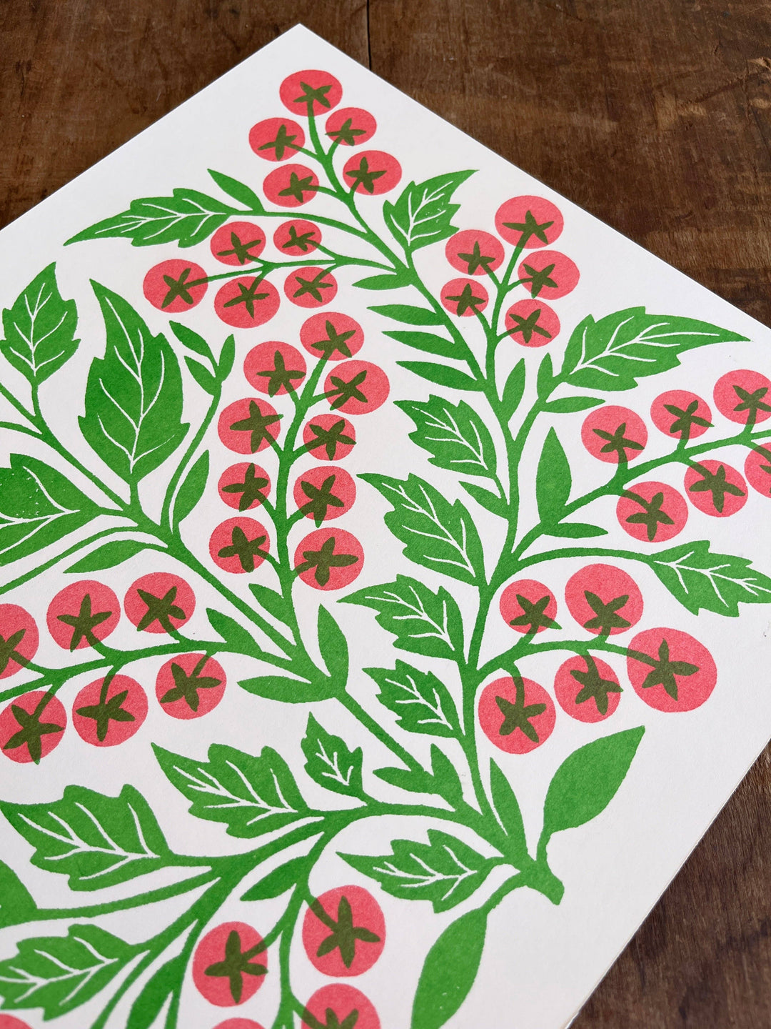 Garden Series: Cherry Tomato Risograph Print