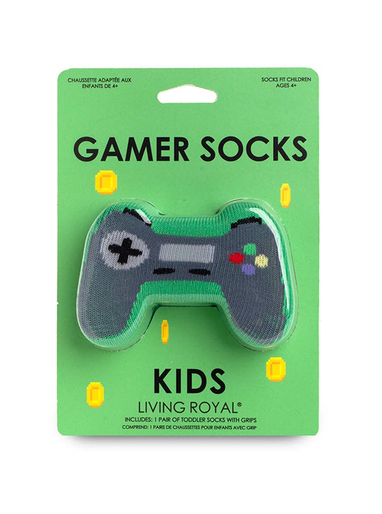 3D Packaged Socks - Kids - Gamer - Green