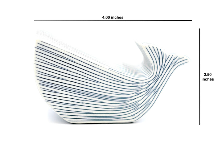 Handcrafted Mini Whale Blue Stripe