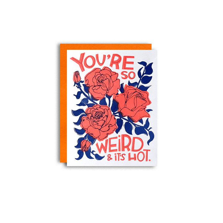 Weird Roses - Love Letterpress Greeting Card