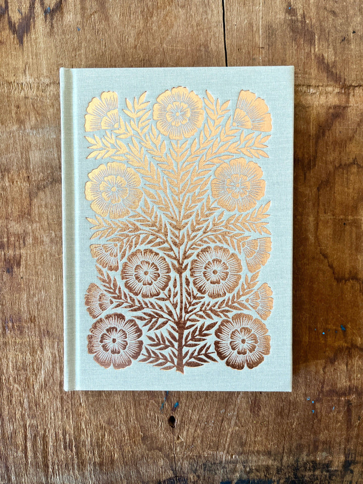 Foil Stamped Linen Journal: Muted Sage