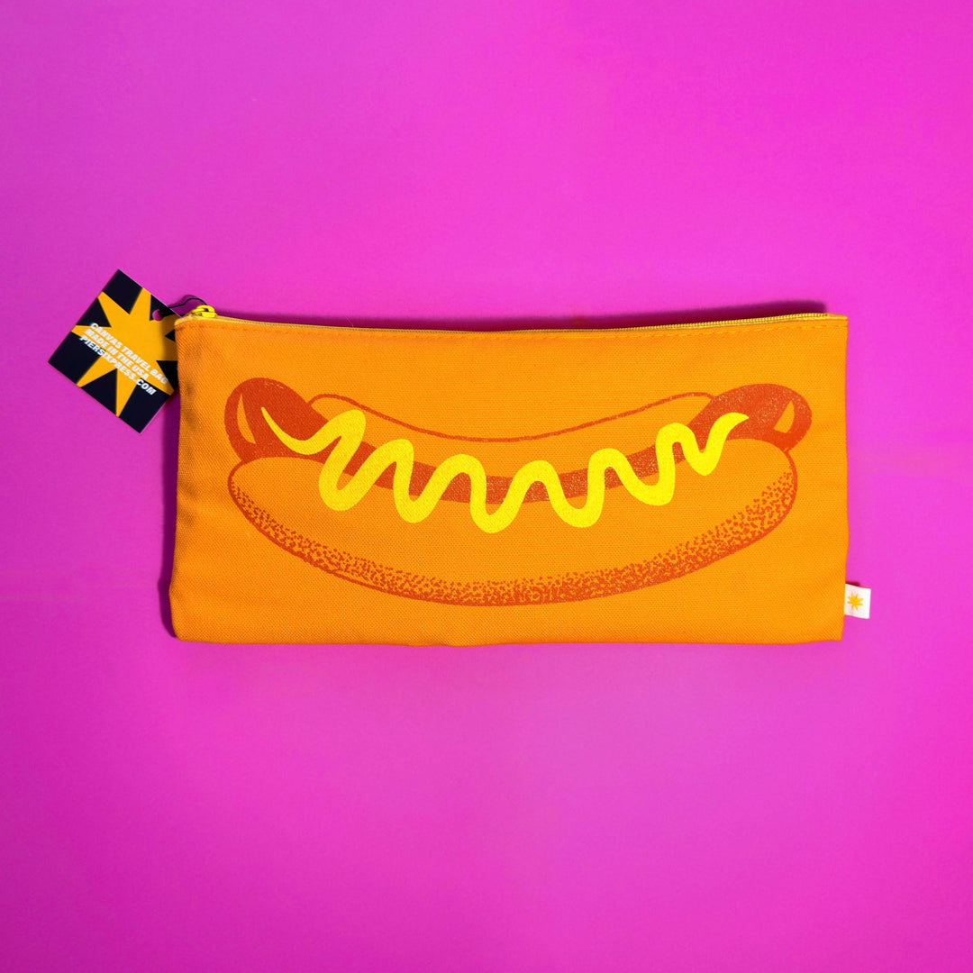 Hot Dog/Sausage Dog Canvas Travel Pouch