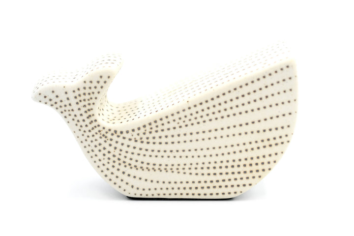Handcrafted Mini Whale Black Dotted Stripe