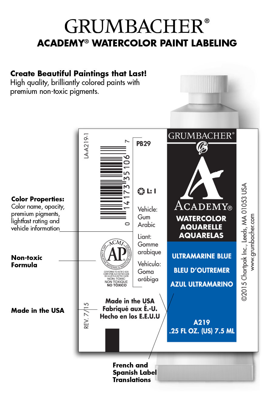Grumbacher® Academy® Watercolor 12 Piece Set