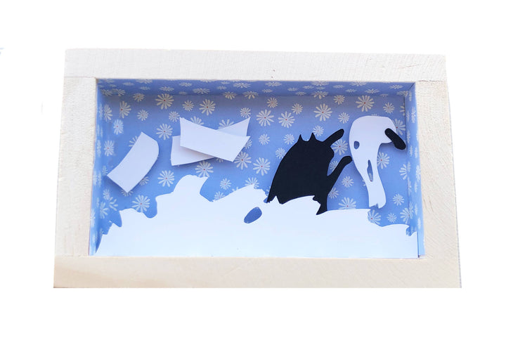 Shadow Box - Cat &amp; Toilet Paper