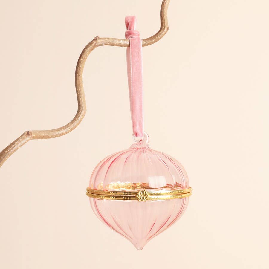 Pink Glass Sultan Secret Opening Bauble