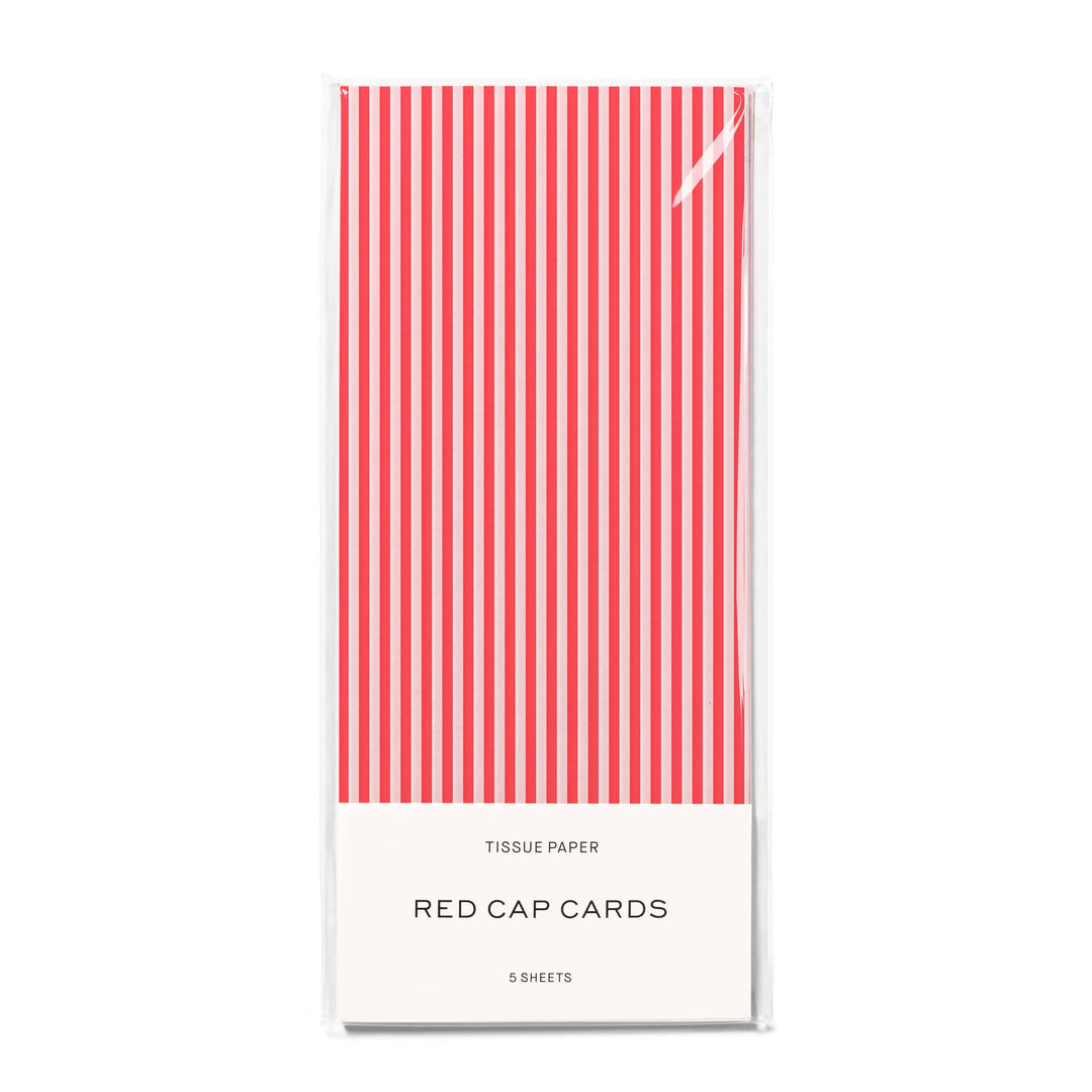 Red Pinstripes Tissue Paper