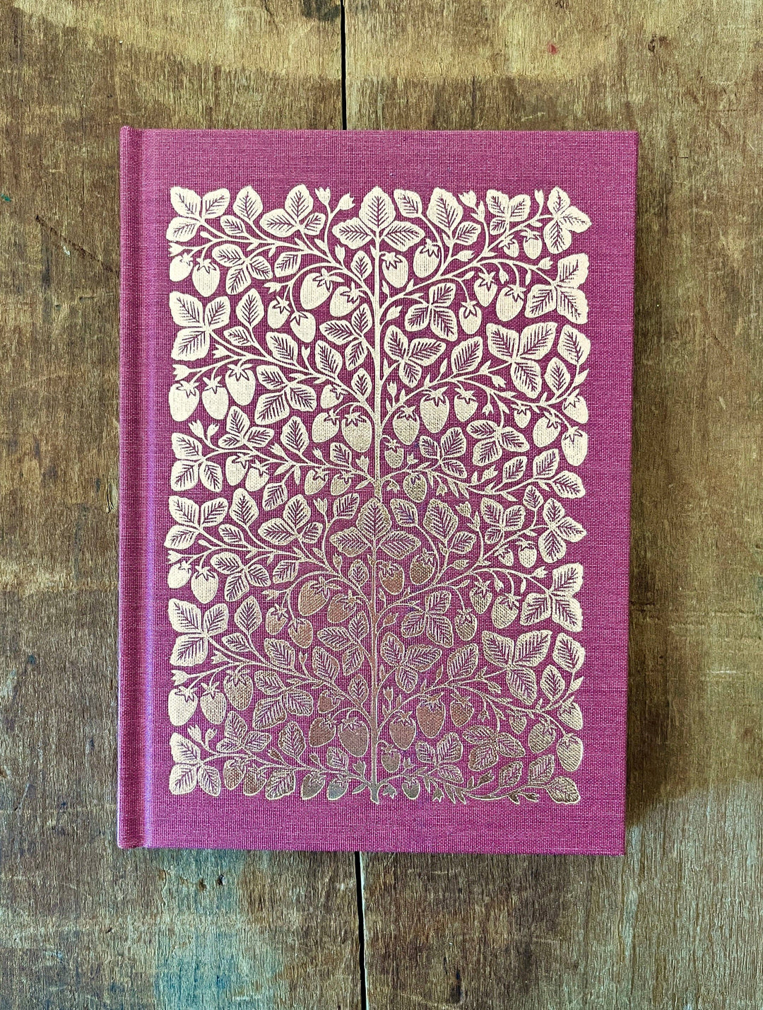 Foil Stamped Linen Journal: Soft Burgundy