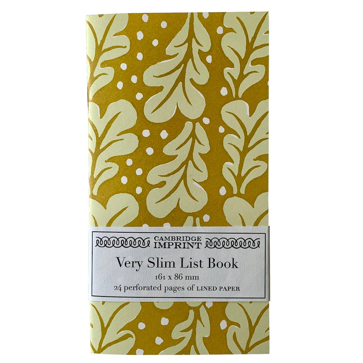 Very Slim List Book Quercus Sap Green
