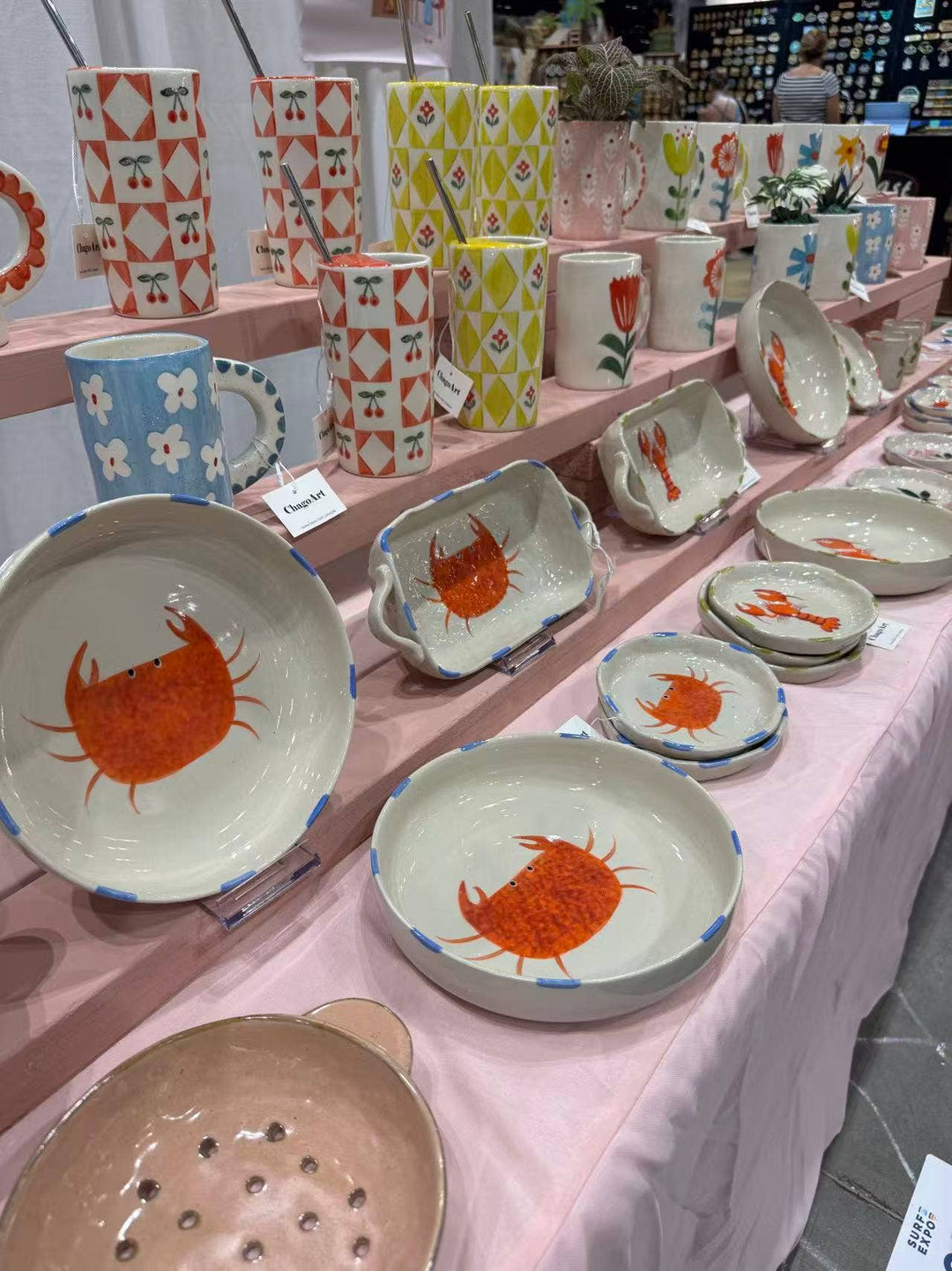 Ceramic Bowl with Crab-8″