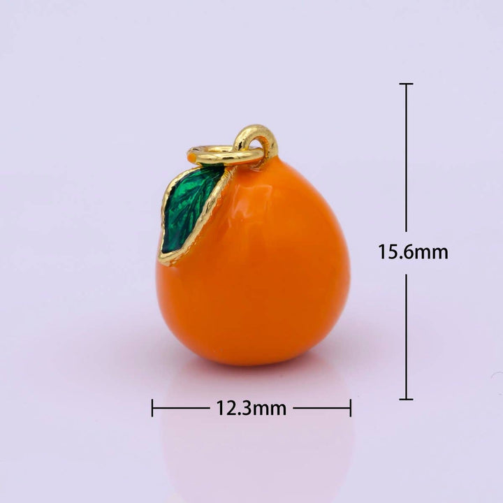 Mini Enamel Tangerine Charm