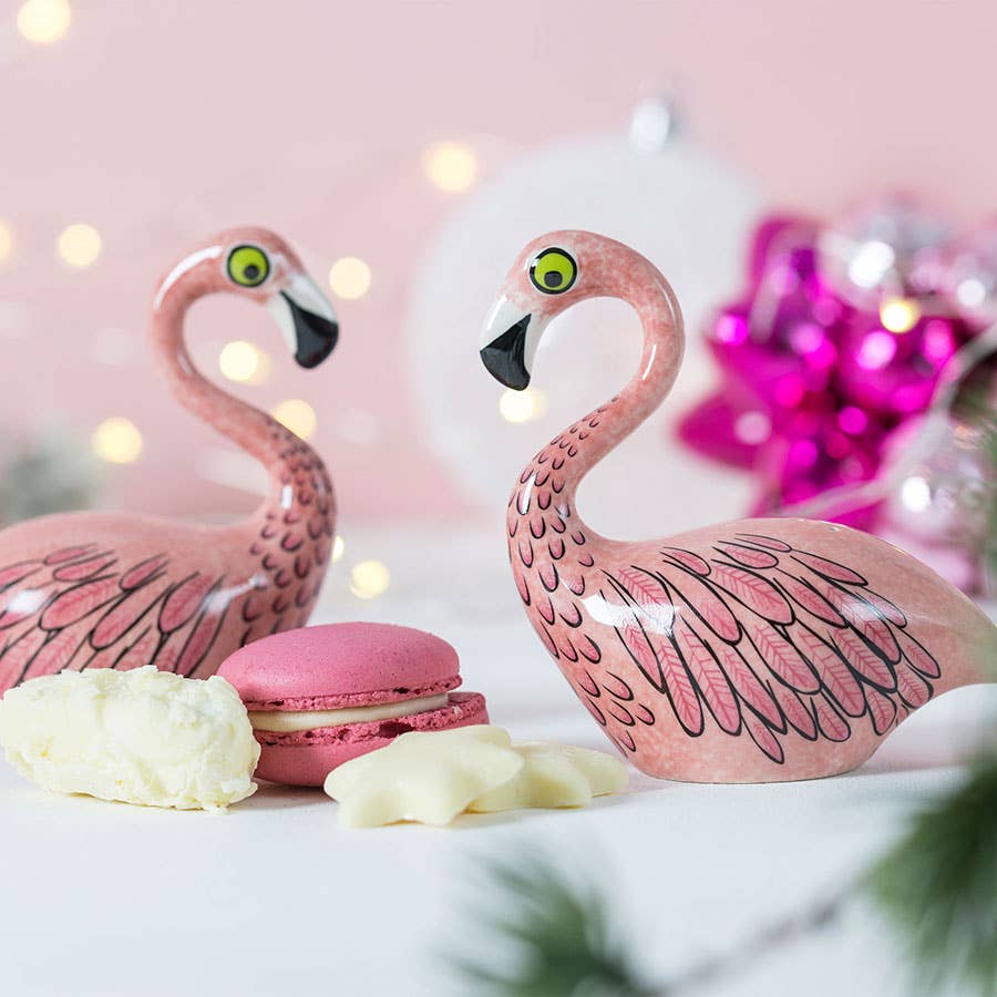 Ceramic Flamingo Salt and Pepper Shakers