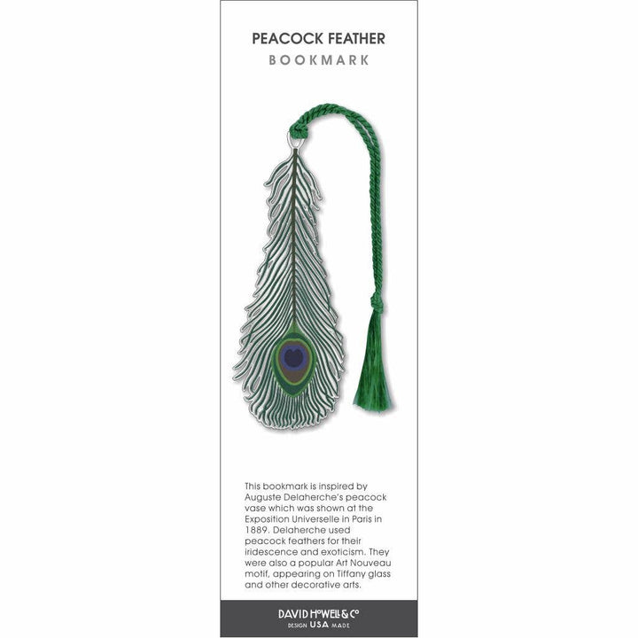 Peacock Feather Metal Bookmark