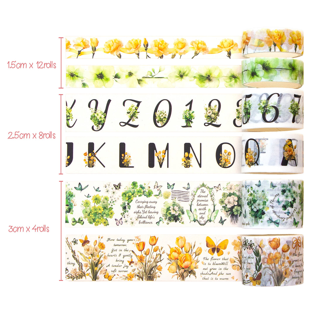 Alphabet Garden Washi Tape Set