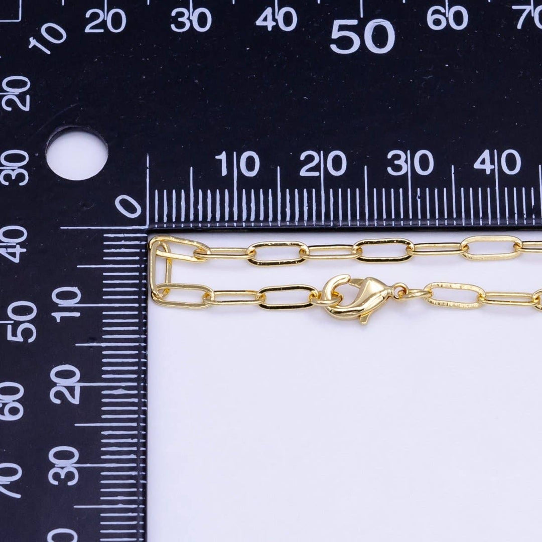 16K Gold Filled Paperclip Chain 17.5 Inch Necklace