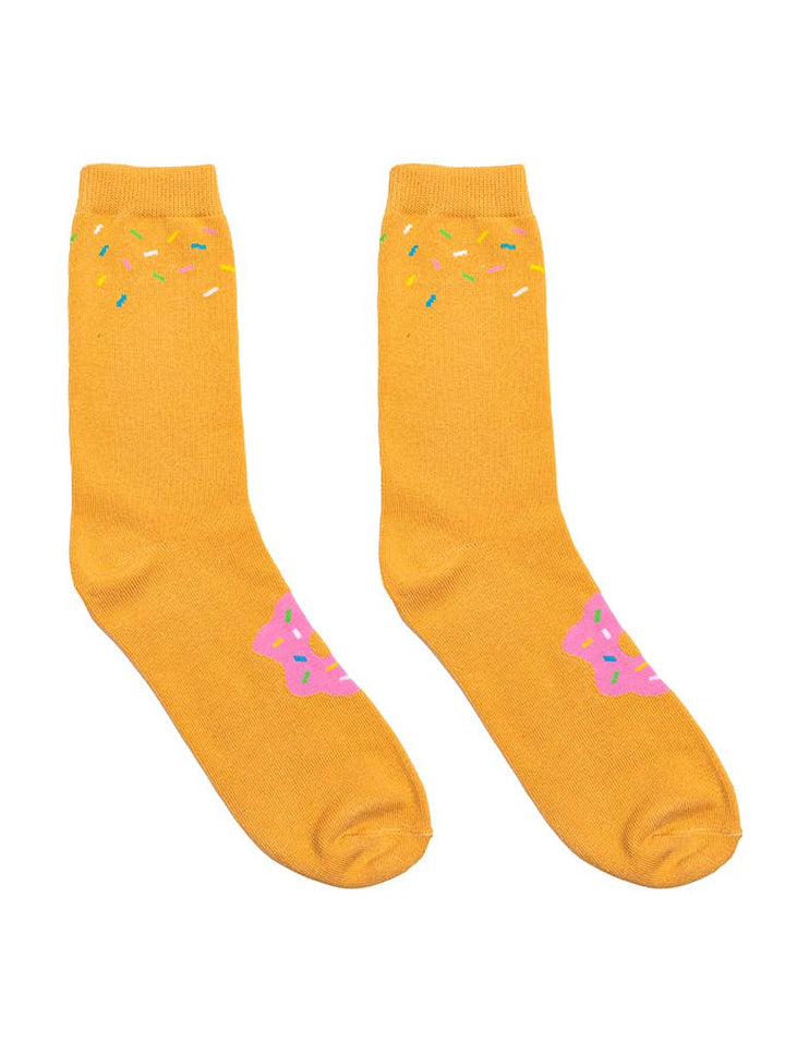 3D Packaged Socks - Donut - Orange