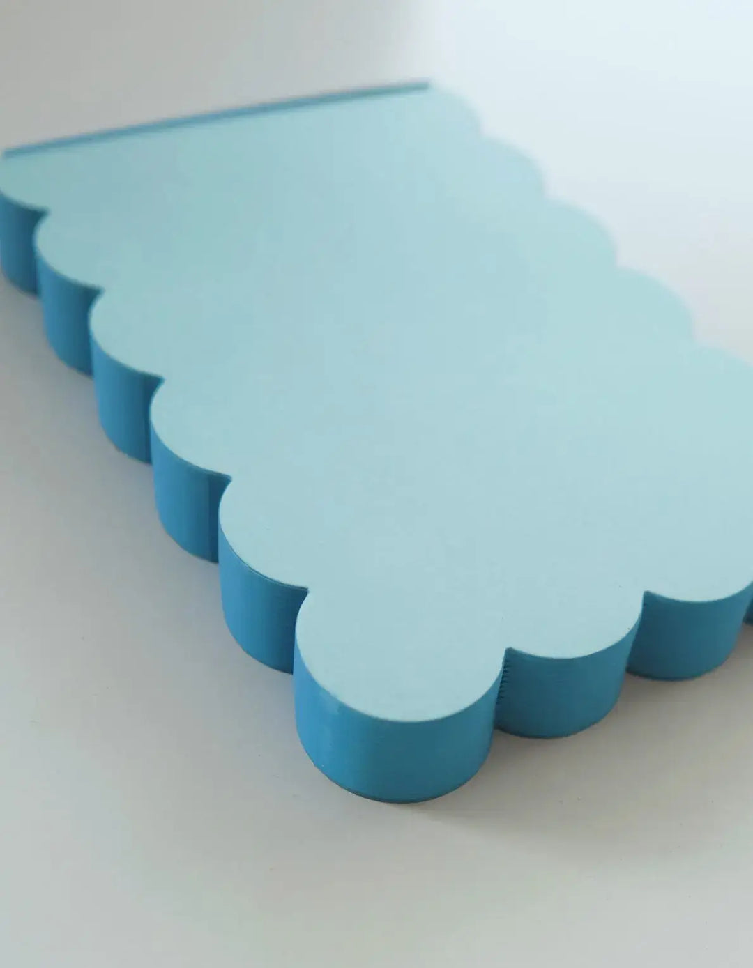 Scalloped Shaped Notepad | Aqua + Blue Edge