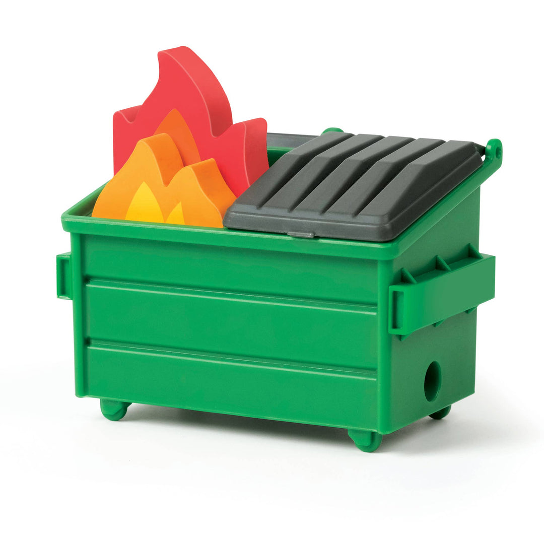 TRASH TALK Dumpster Fire Sharpener and Flame Erasers