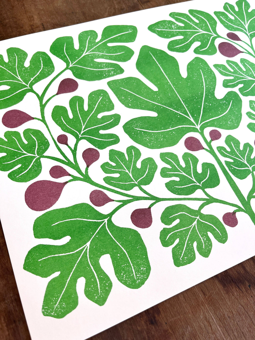 Garden Series: Fig Risograph Print