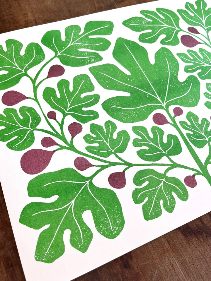 Garden Series: Fig Risograph Print