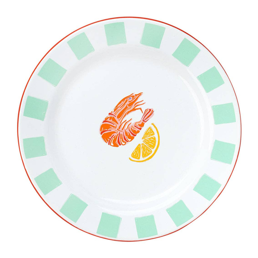 Shrimp Enamel Plate Small