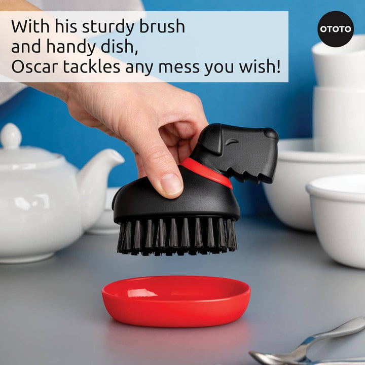 NEW Oscar Dog Dish Brush