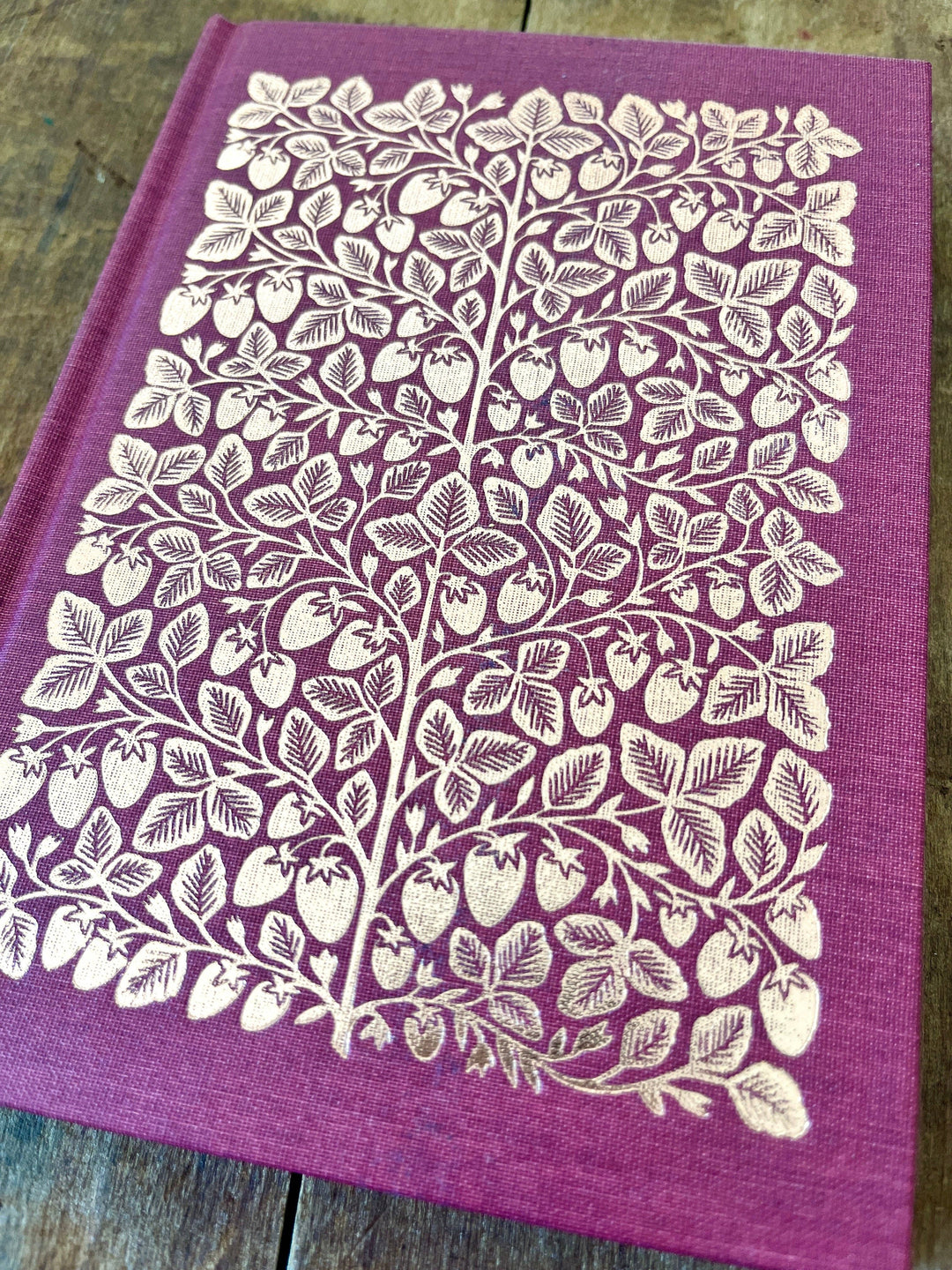 Foil Stamped Linen Journal: Soft Burgundy