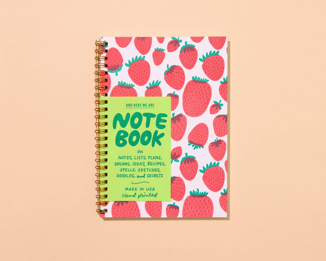 Lined Spiral Notebook—Strawberry