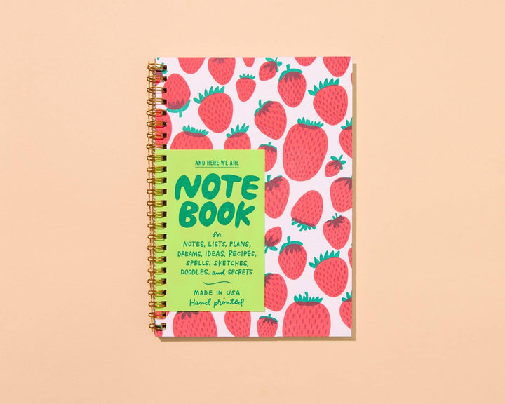 Lined Spiral Notebook—Strawberry