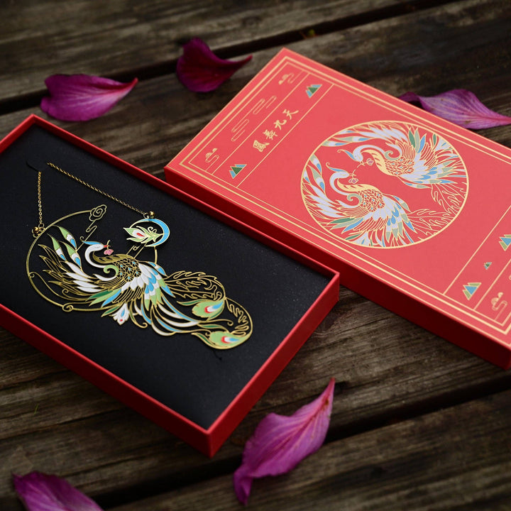 Auspicious Animal Metal Bookmarks (Phoenix)