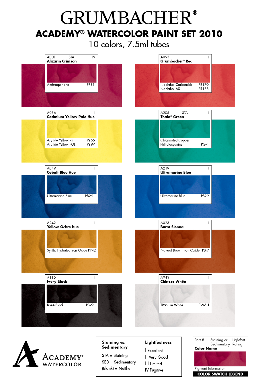 Grumbacher® Academy® Watercolor 12 Piece Set