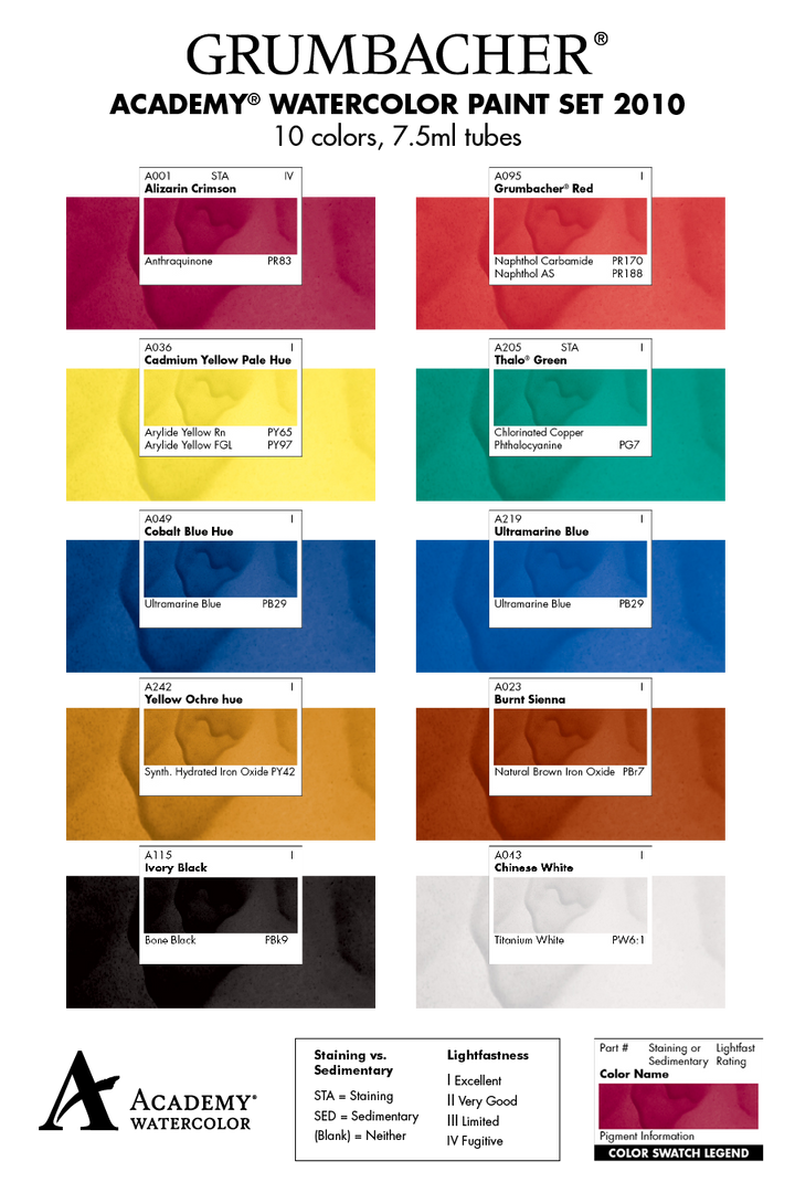 Grumbacher® Academy® Watercolor 12 Piece Set