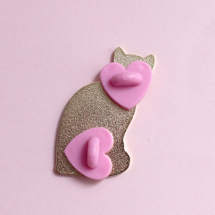 Willow Pattern Cat Enamel Pin