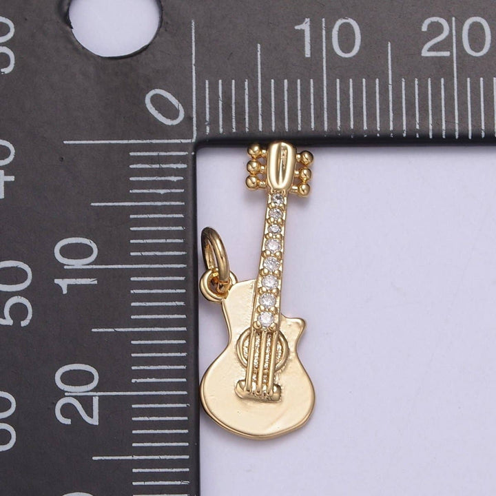 16k Gold Filled Tiny Guitar Charm