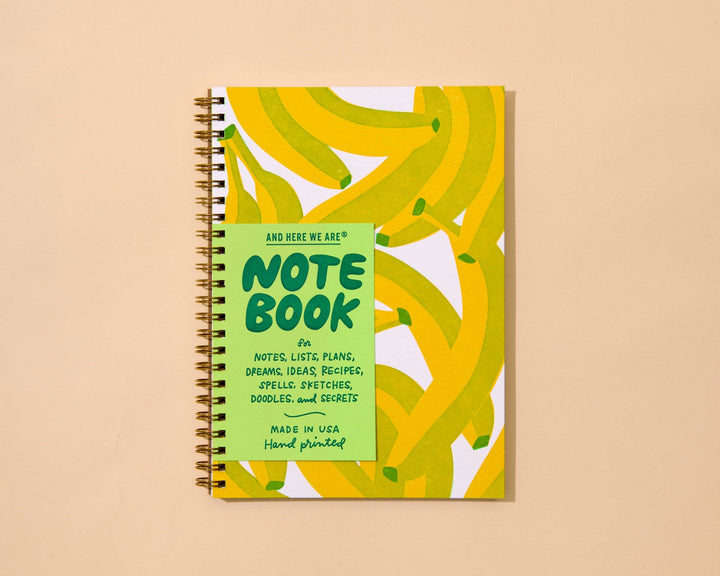 Lined Spiral Notebook—Bananas