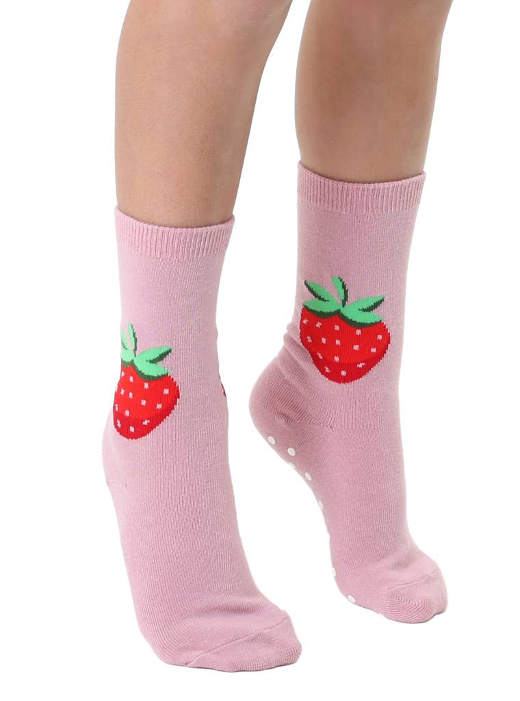 3D Packaged Socks - Kids - Strawberry - Pink