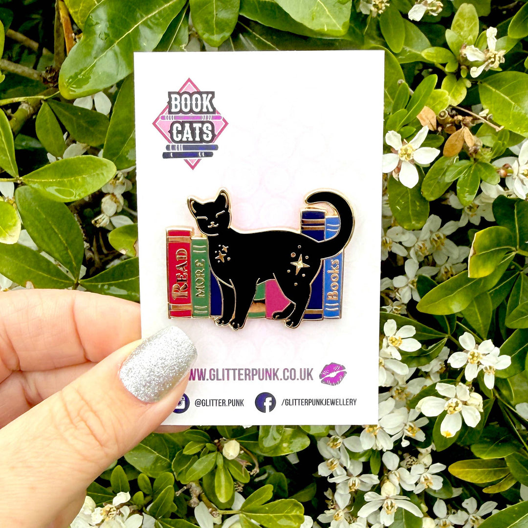 Read More Books Cat Enamel Pin