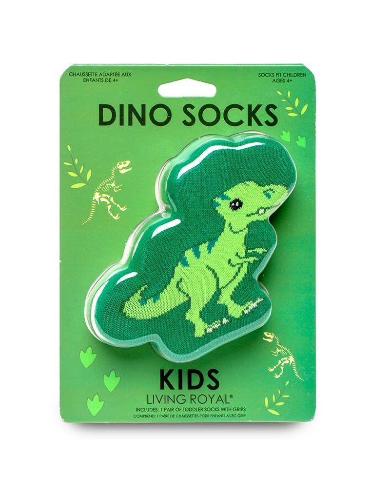 3D Packaged Socks - Kids - Dinosaur - Green