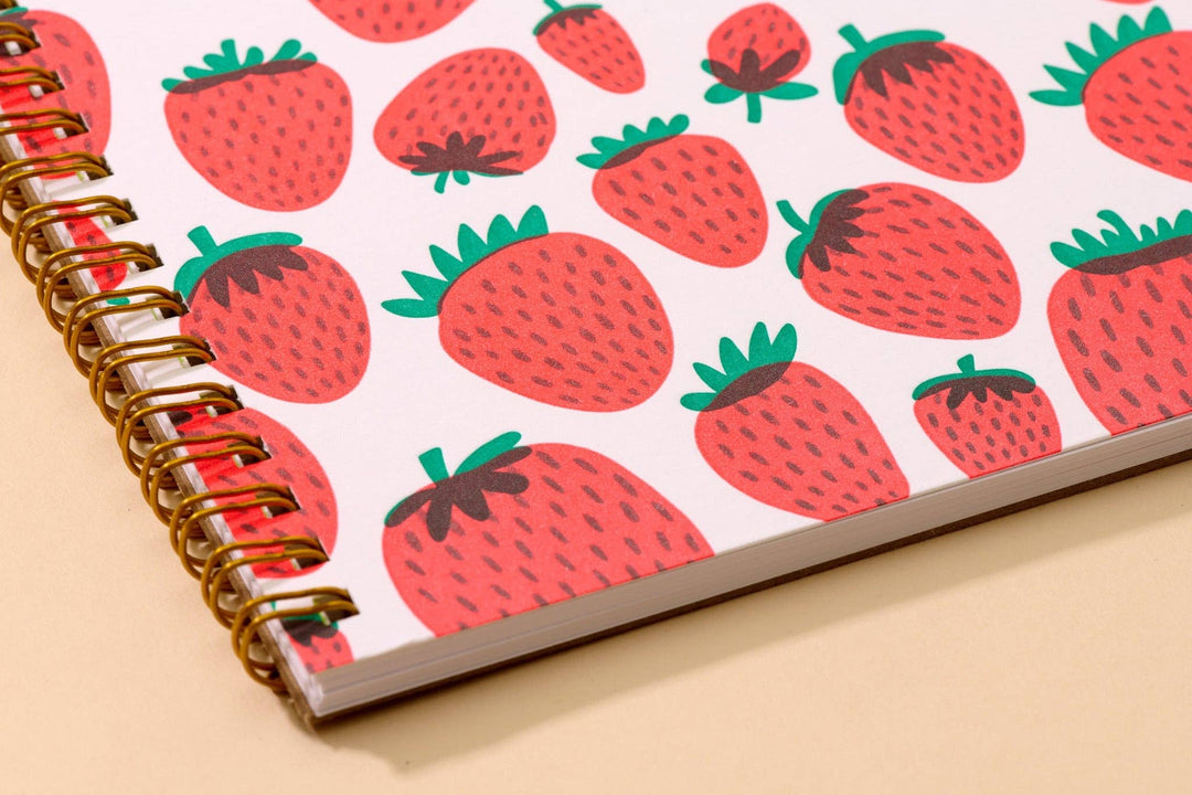 Lined Spiral Notebook—Strawberry