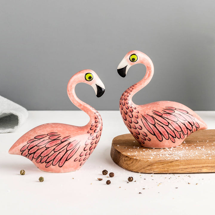 Ceramic Flamingo Salt and Pepper Shakers