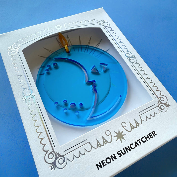 Blue Moon Neon Suncatcher