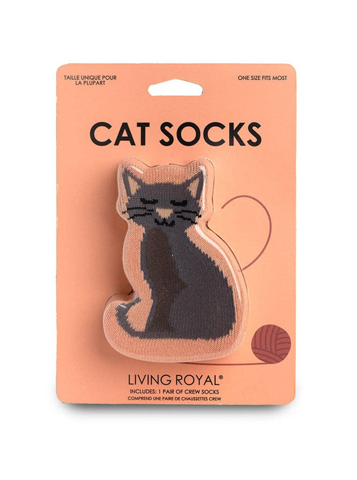 3D Packaged Socks - Cat - Peach