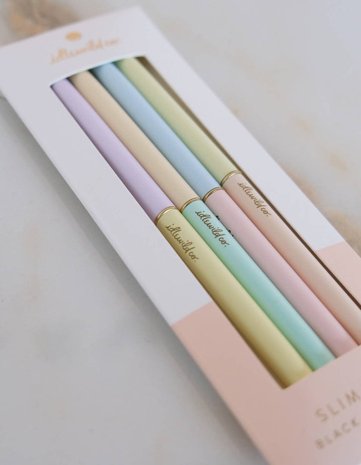Slim Pen Set of Four | Duo-Tone Pastels