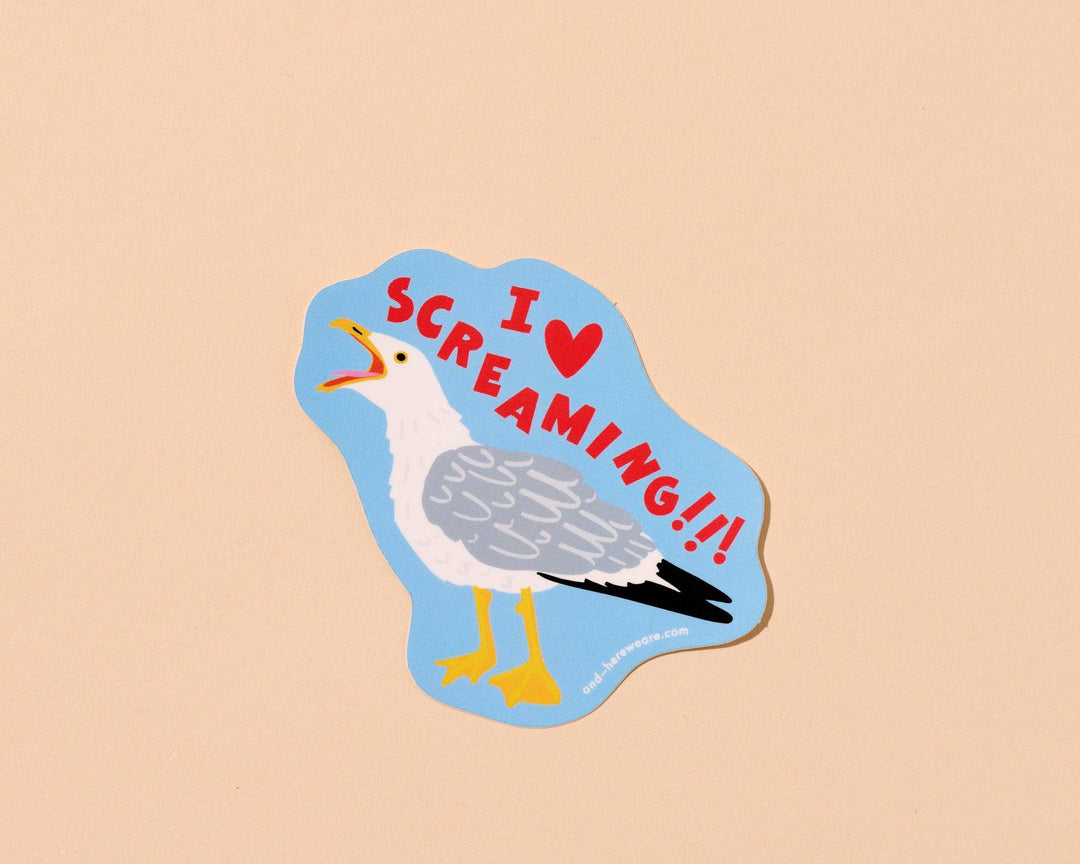 Vinyl Sticker—I Heart Screaming