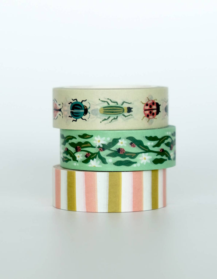 Washi Tape, Set of 3 | Entomologist Garden