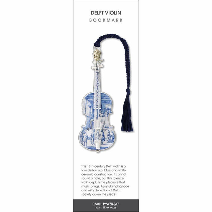 Delft Violin Metal Bookmark