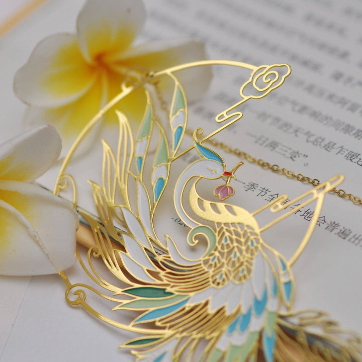 Auspicious Animal Metal Bookmarks (Phoenix)