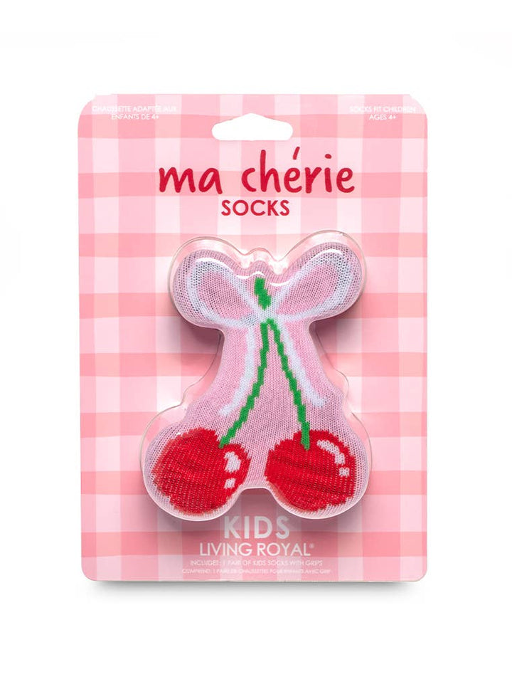 3D Packaged Socks - Kids - Cherries - Pink