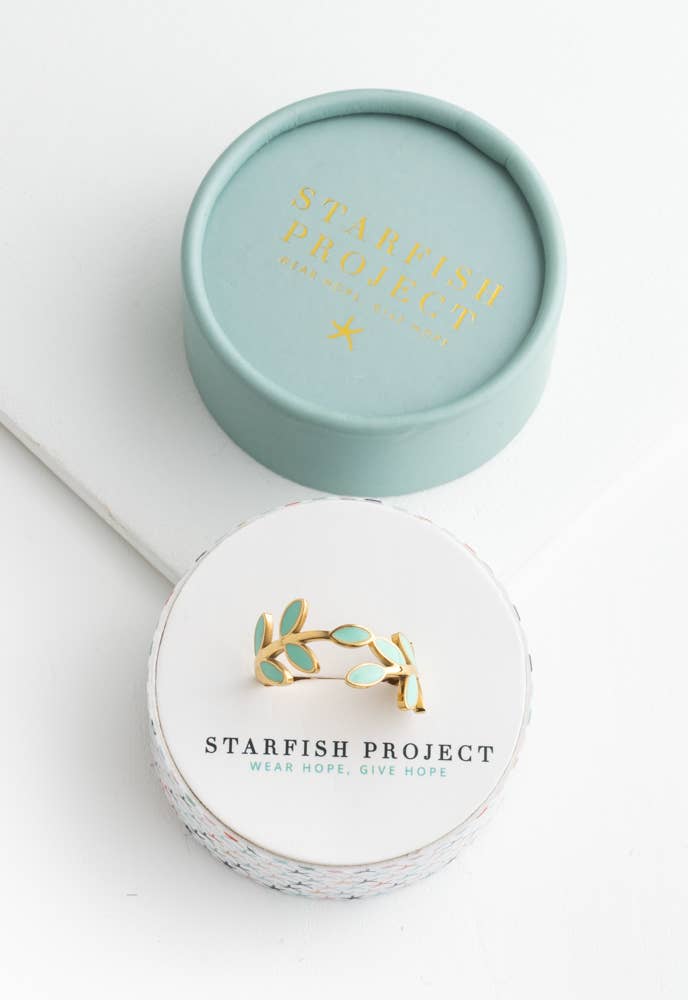 Seeds of Hope Ring in Mint